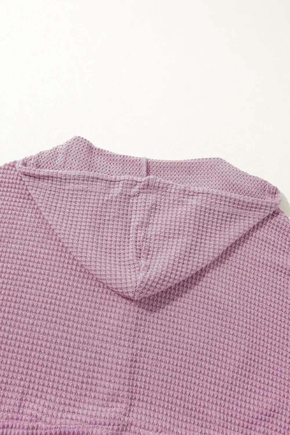 Grateful Threads Boutique Plus Size Lavender Hooded Waffle Knit Top - Shirts