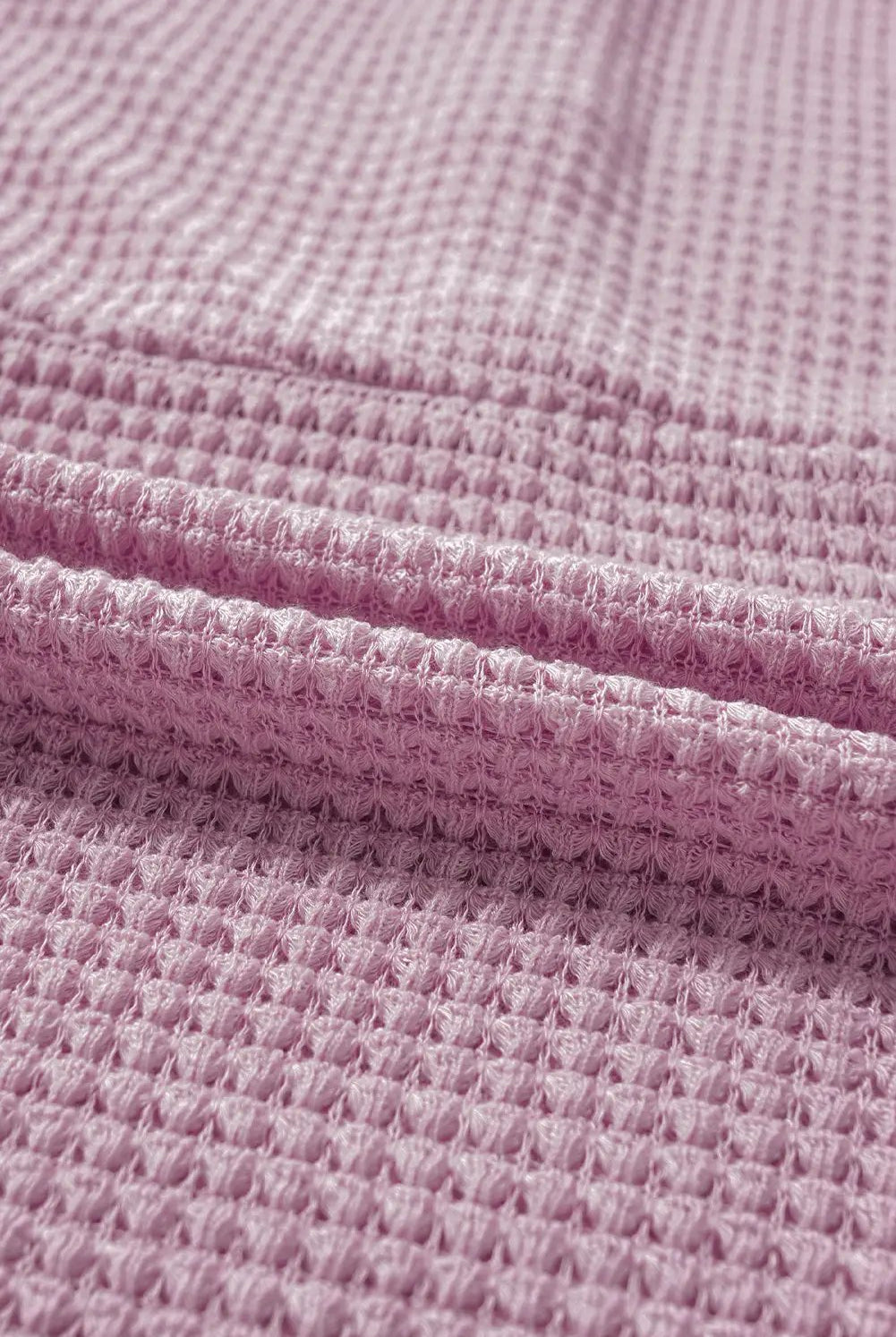 Grateful Threads Boutique Plus Size Lavender Hooded Waffle Knit Top - Shirts