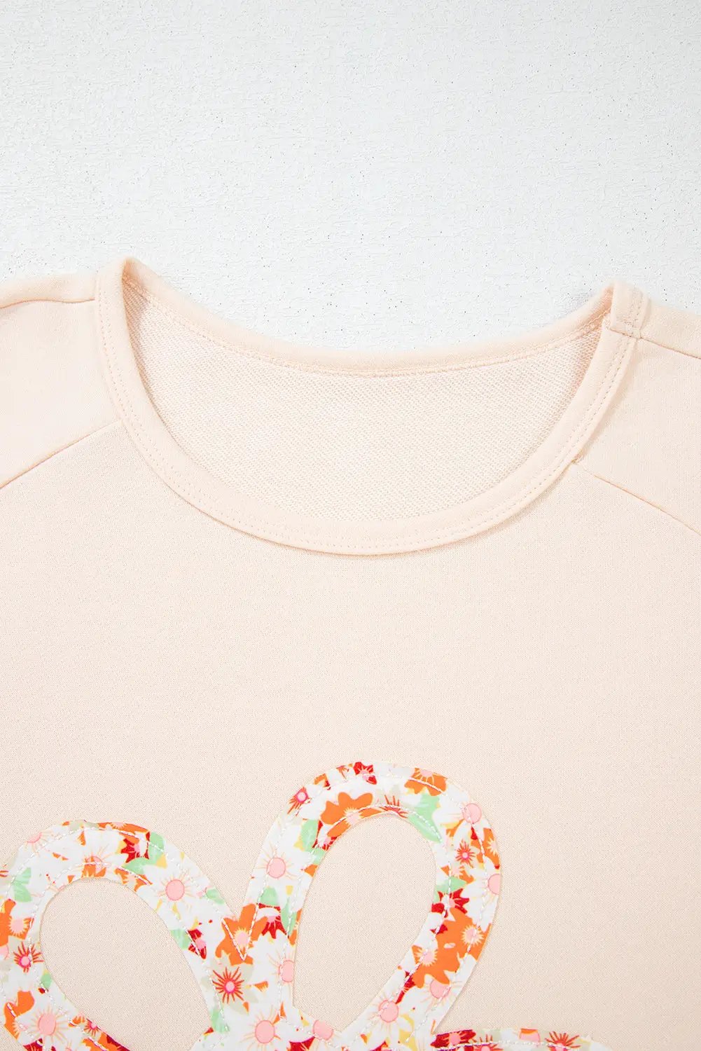 Grateful Threads Boutique Beige Flower Patched Top PLUS - Clothing Tops