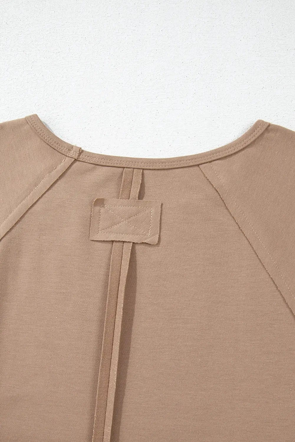 Grateful Threads Boutique French Beige Flower Striped Patchwork Loose Sweatshirt - Sweatshirts