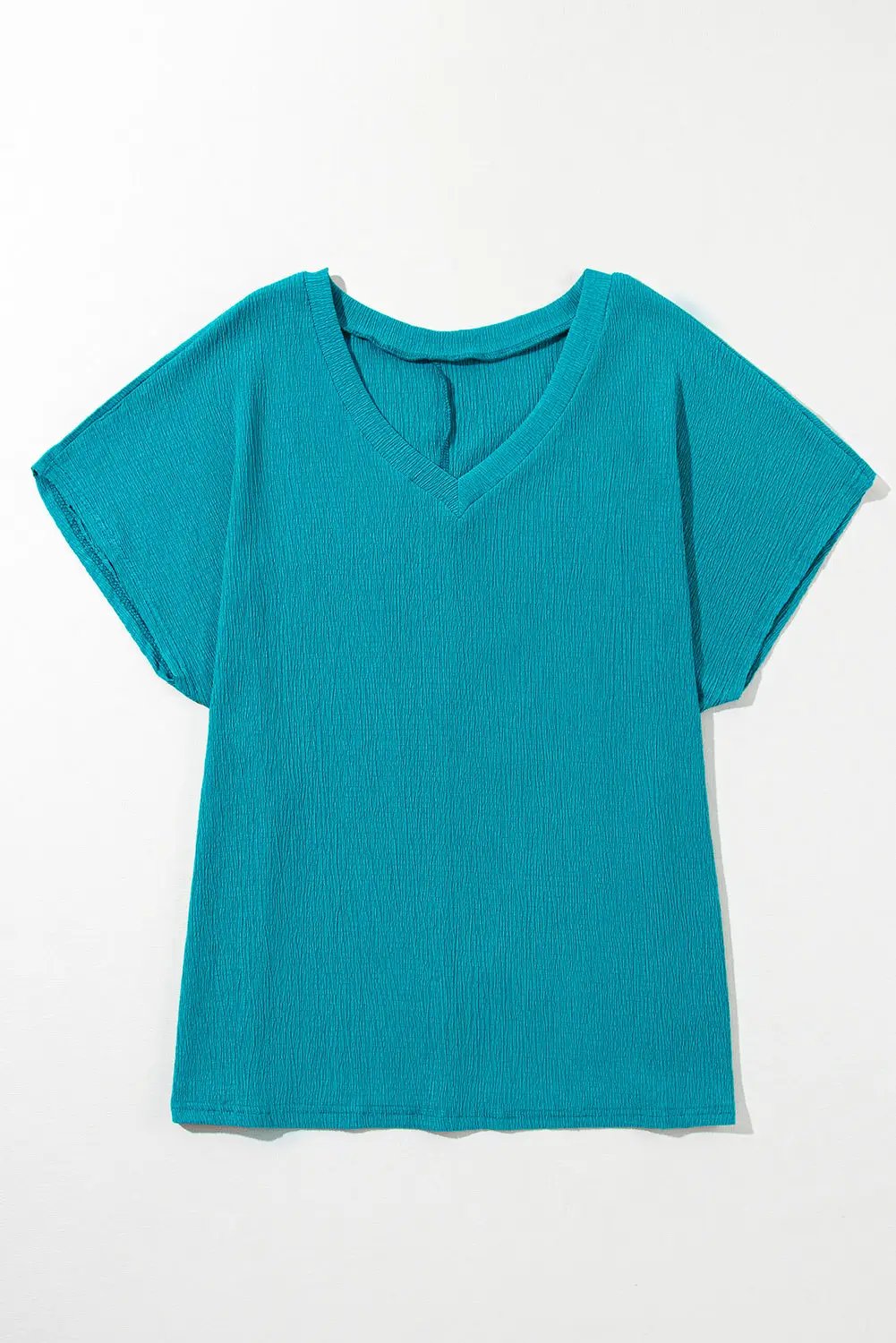 Grateful Threads Boutique Blue Sapphire Textured V-Neck PLUS - Shirts