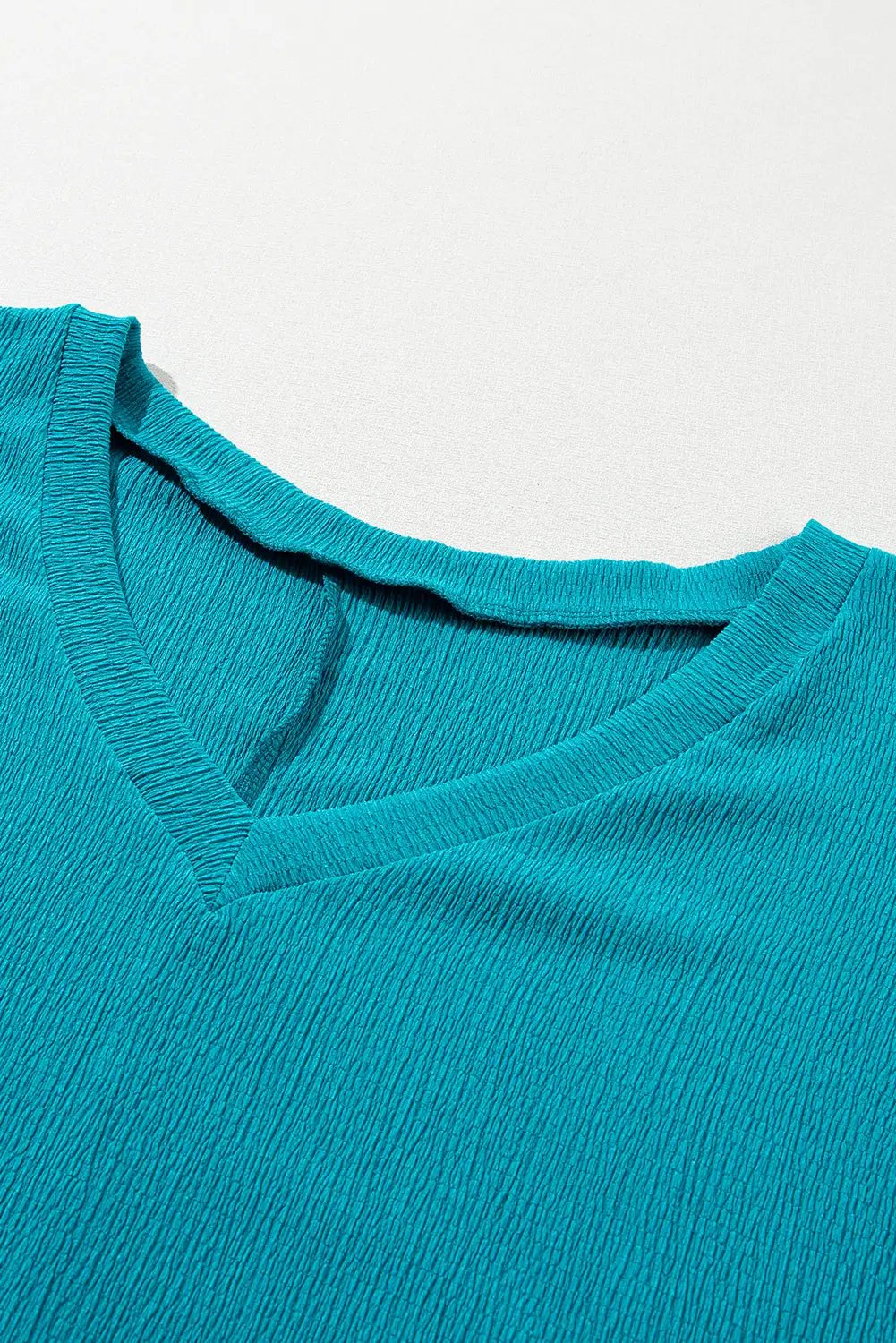 Grateful Threads Boutique Blue Sapphire Textured V-Neck PLUS - Shirts