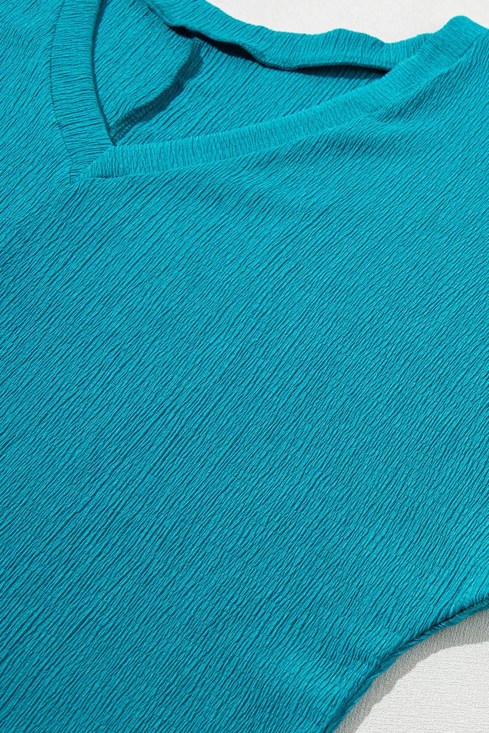 Grateful Threads Boutique Blue Sapphire Textured V-Neck PLUS - Shirts