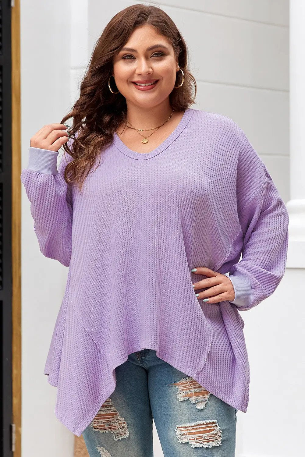 Grateful Threads Boutique Orchid Petal Flowy Top PLUS - Clothing Tops
