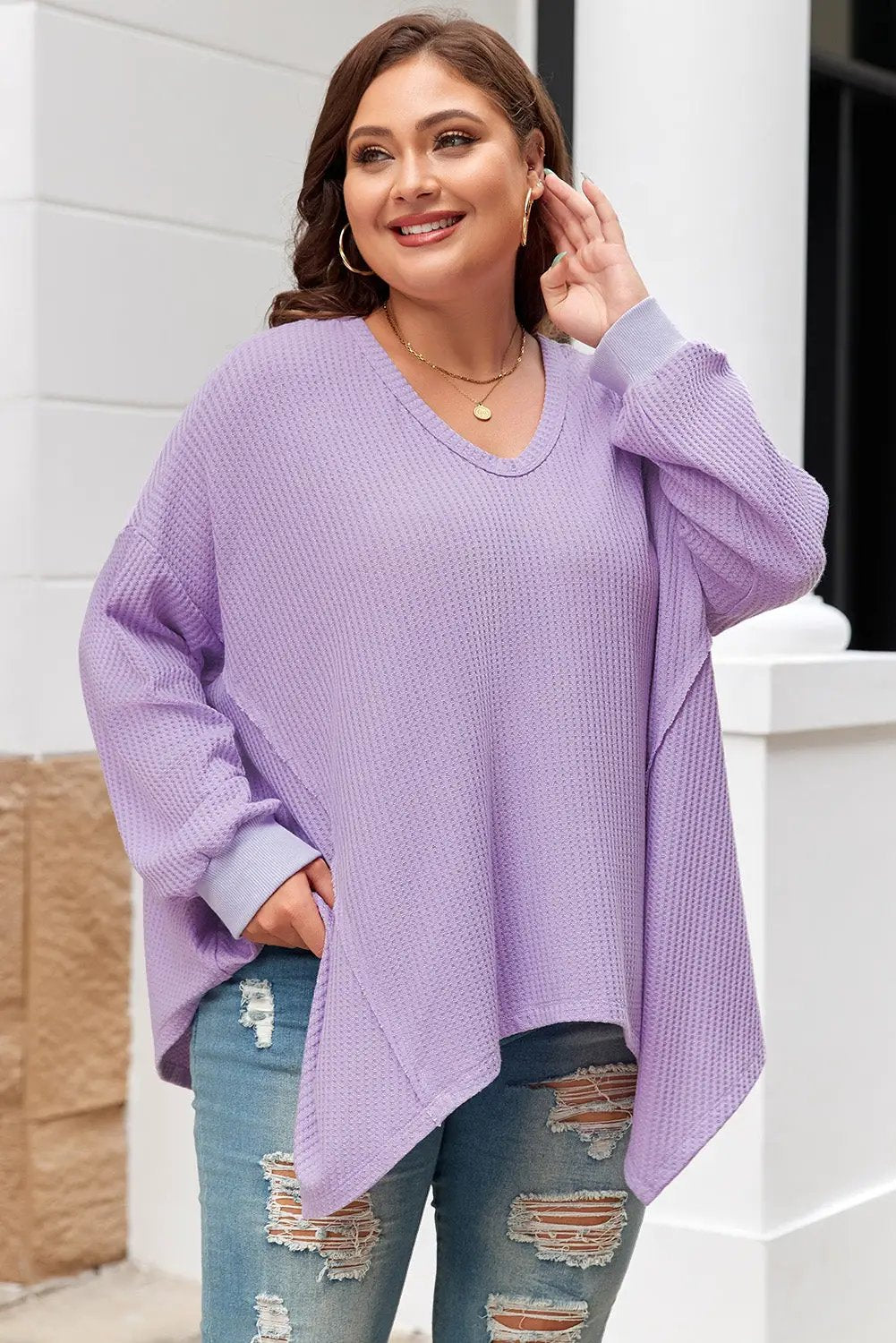 Grateful Threads Boutique Orchid Petal Flowy Top PLUS - Clothing Tops