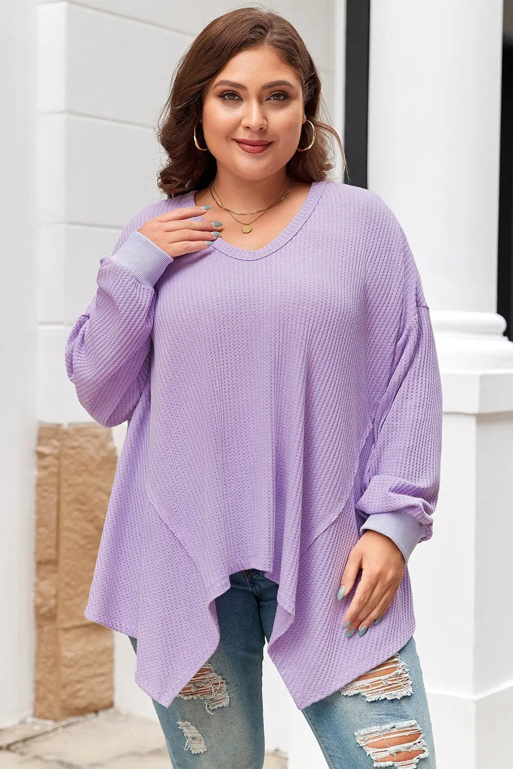 Grateful Threads Boutique Orchid Petal Flowy Top PLUS - Clothing Tops