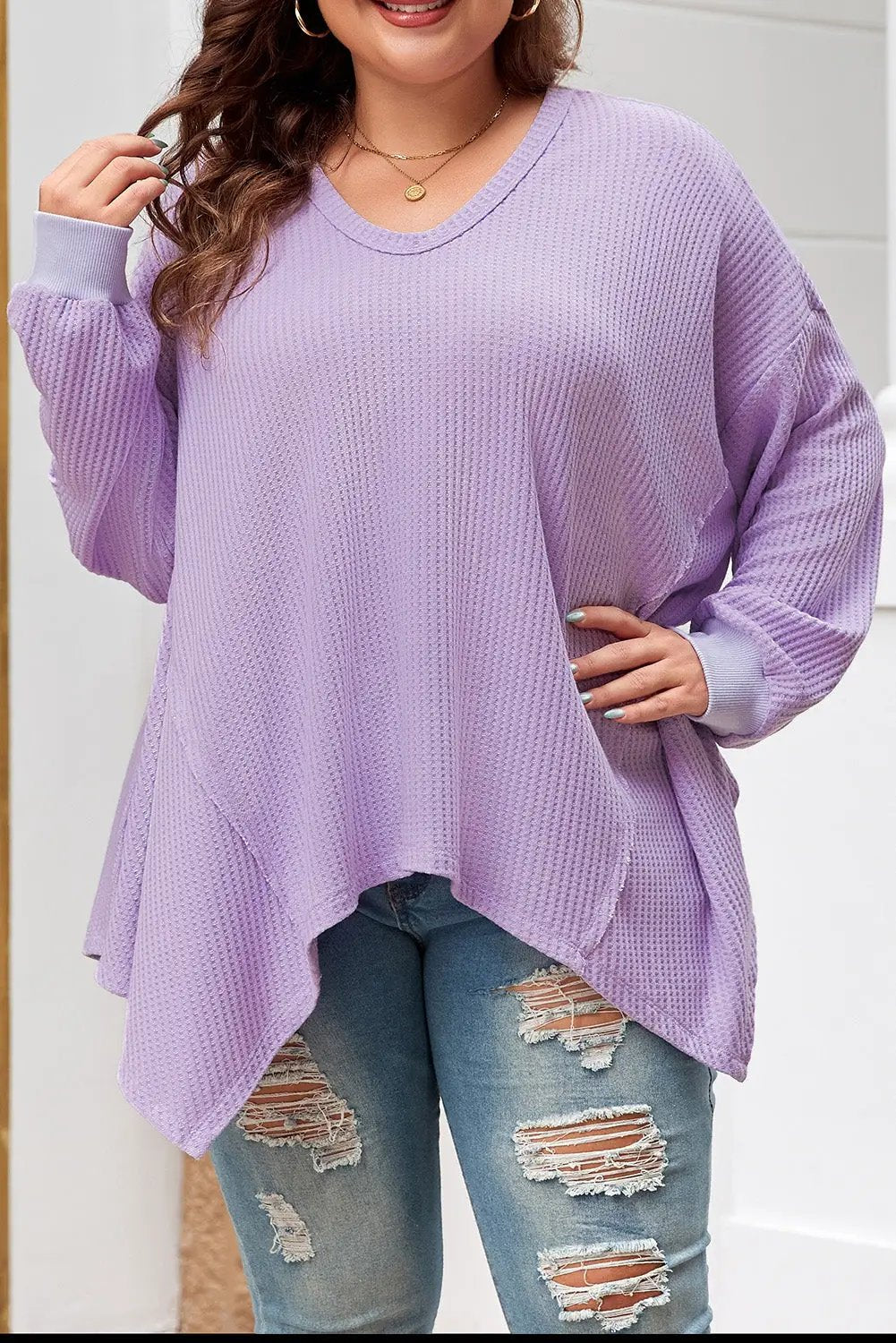 Grateful Threads Boutique Orchid Petal Flowy Top PLUS - Clothing Tops