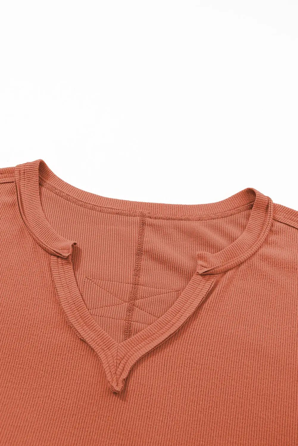 Grateful Threads Boutique Gold Flame Exposed Seam V Neck Long Sleeve Top PLUS - Blouses