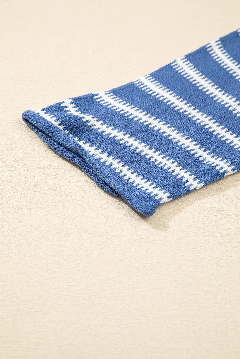 Grateful Threads Boutique Plus Size Blue Striped Drop Shoulder Sweater - Sweaters Sky Blue Stripe Drop Shoulder Casual Sweater