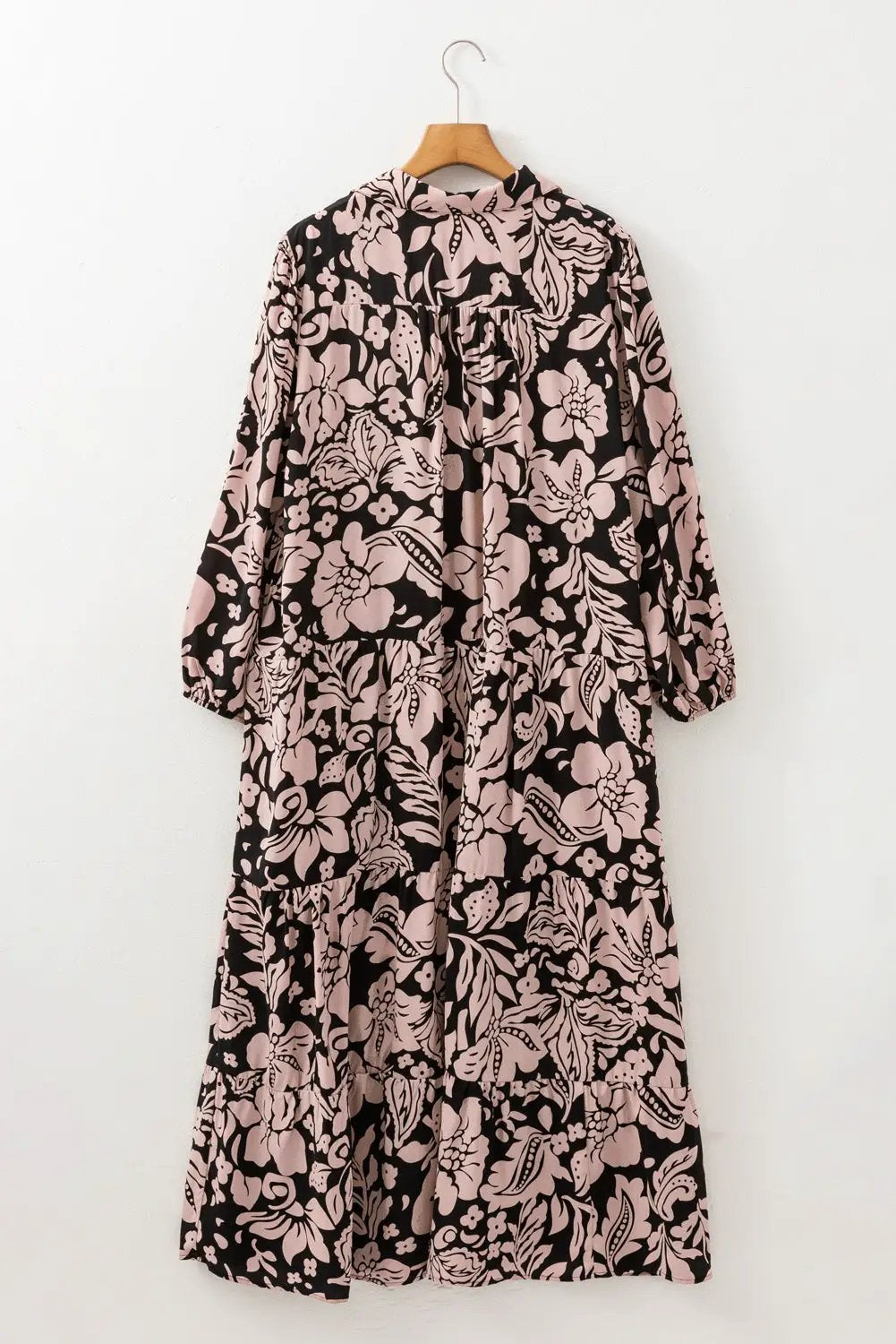 Grateful Threads Boutique Black Puff Sleeved Maxi Dress PLUS - Dresses
