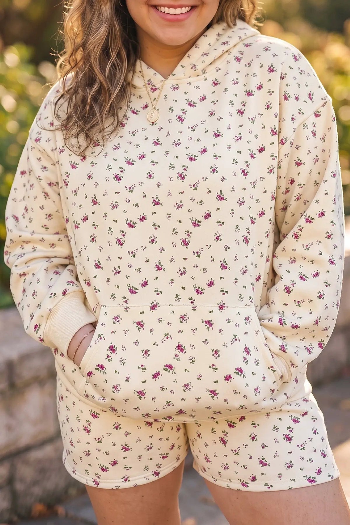 The Maggie Plus Size Loungewear - Beige — main photo