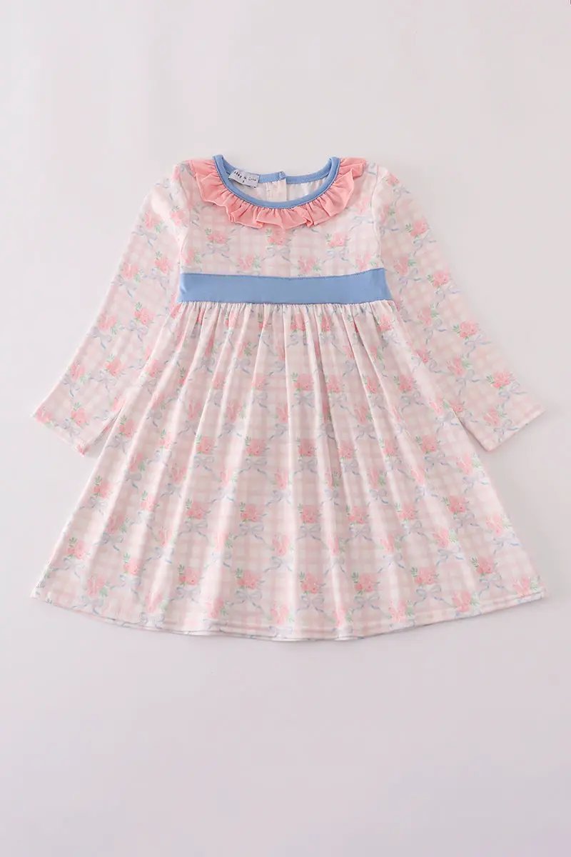 Honeydew Pink Floral Print Ruffle Mommy & Me Dress - MINI - Baby & Toddler Dresses