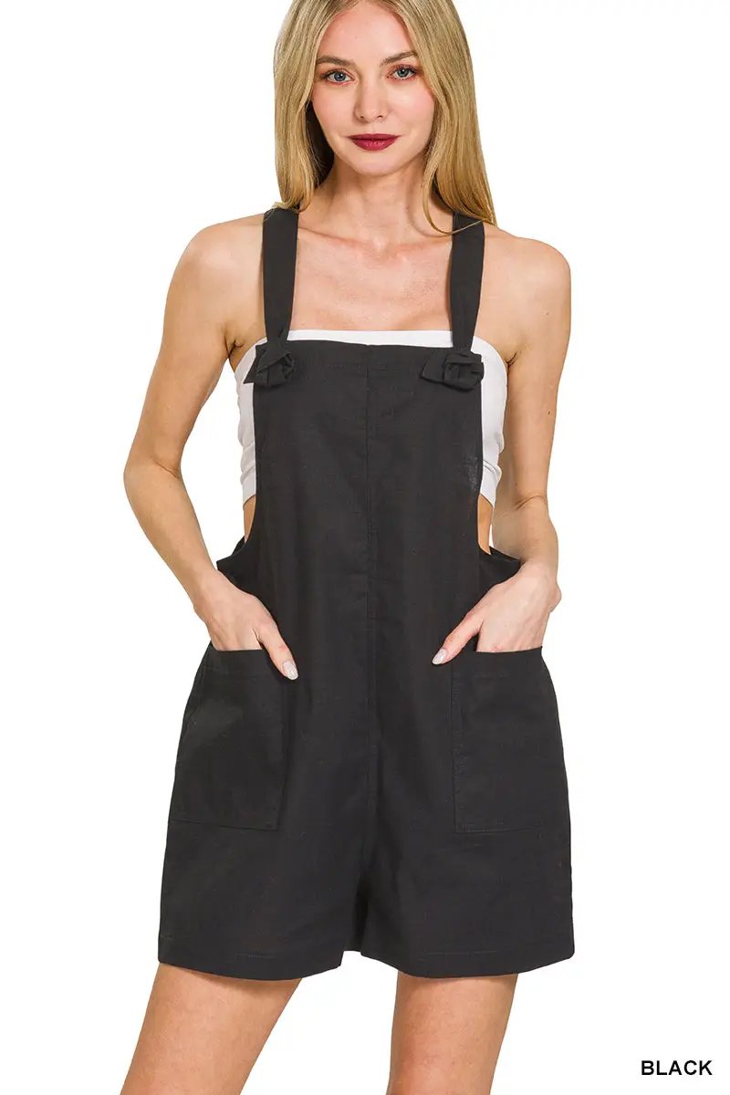 Zenana Zenana Woven Knot Strap Rompers - Baby One-Pieces Zenana Woven Knot Strap Rompers