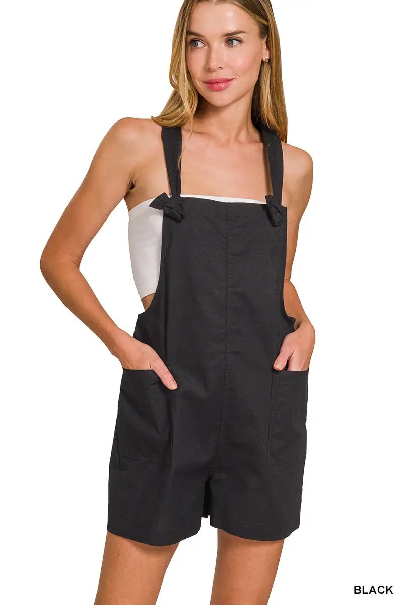 Zenana Zenana Woven Knot Strap Rompers - Baby One-Pieces Zenana Woven Knot Strap Rompers