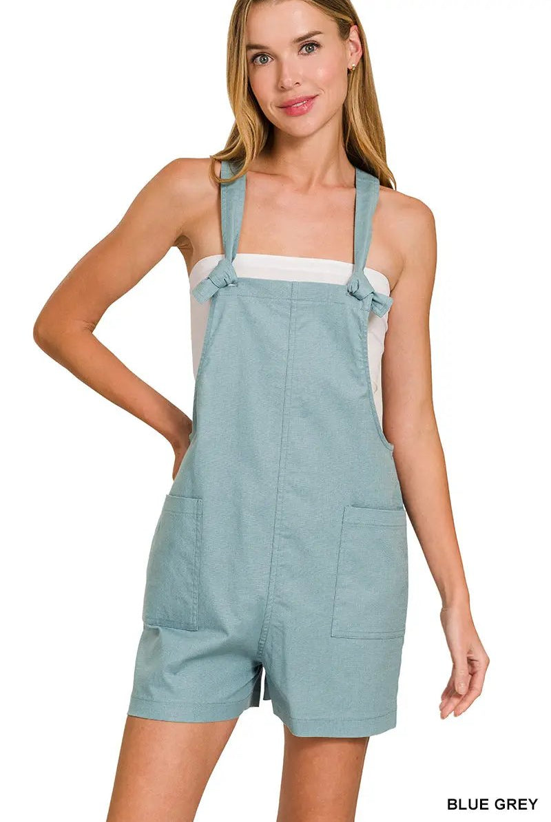 Zenana Zenana Woven Knot Strap Rompers - Baby One-Pieces Zenana Woven Knot Strap Rompers