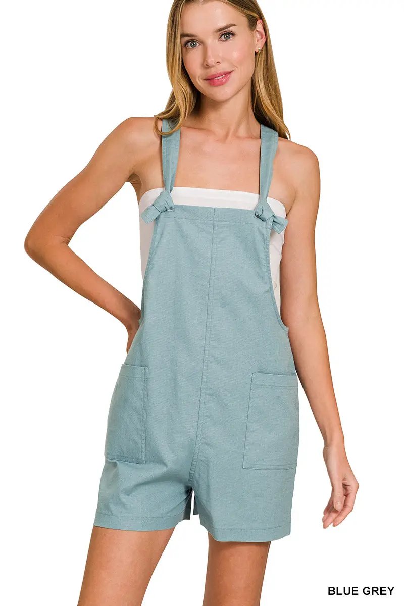 Zenana Zenana Woven Knot Strap Rompers - Baby One-Pieces Zenana Woven Knot Strap Rompers