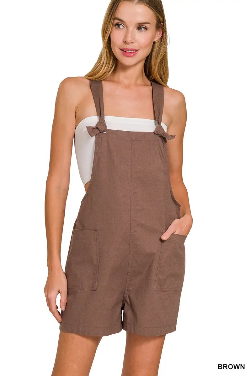 Zenana Zenana Woven Knot Strap Rompers - Baby One-Pieces Zenana Woven Knot Strap Rompers