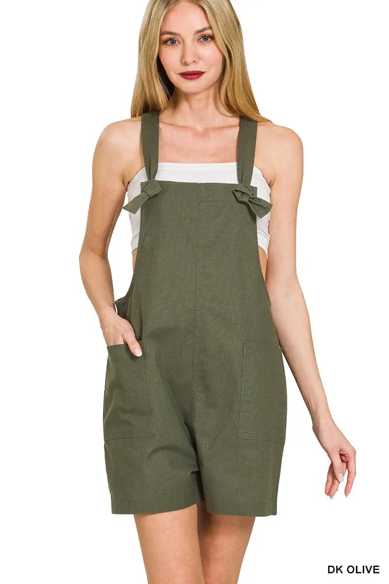 Zenana Zenana Woven Knot Strap Rompers - Baby One-Pieces Zenana Woven Knot Strap Rompers