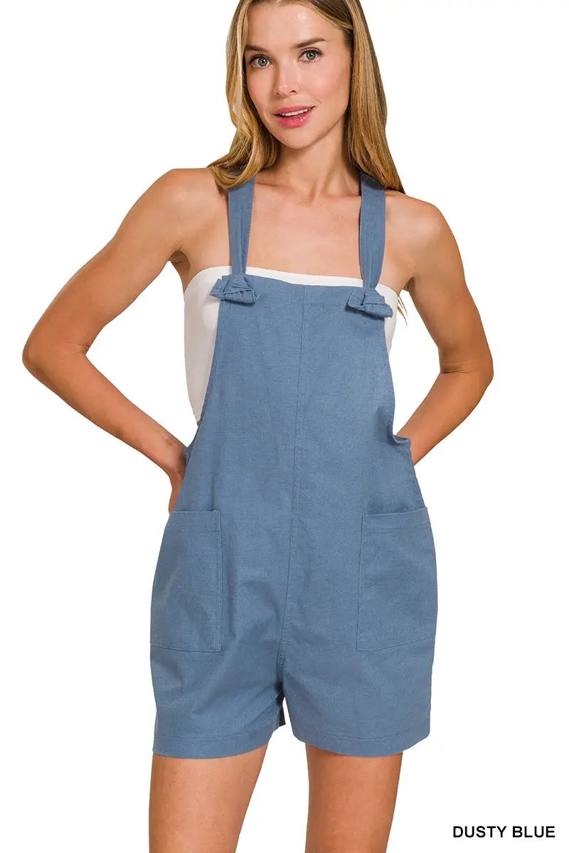 Zenana Zenana Woven Knot Strap Rompers - Baby One-Pieces Zenana Woven Knot Strap Rompers