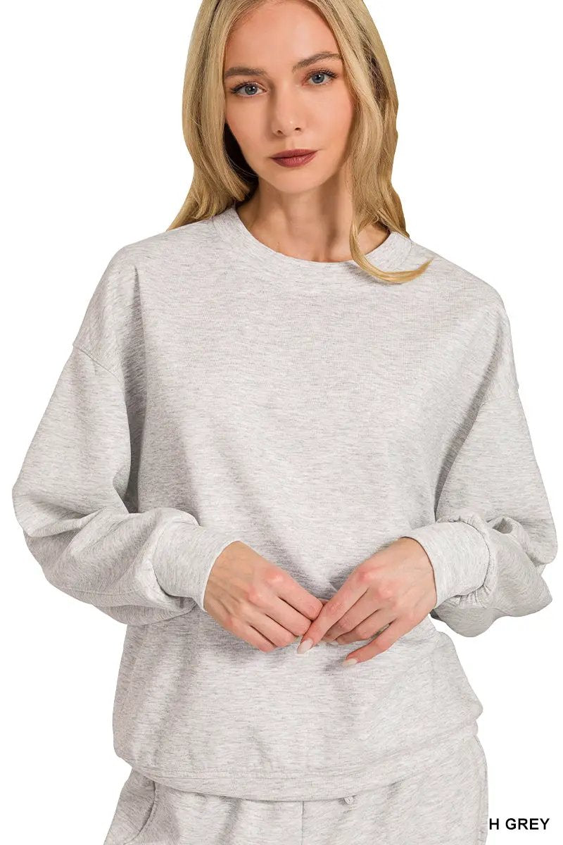 Grateful Threads Boutique Zenana Scuba Crewneck Pullover & Pants 2 Pieces Set - Outfit Sets Zenana Scuba Crewneck Pullover & Pants 2 Pieces Set
