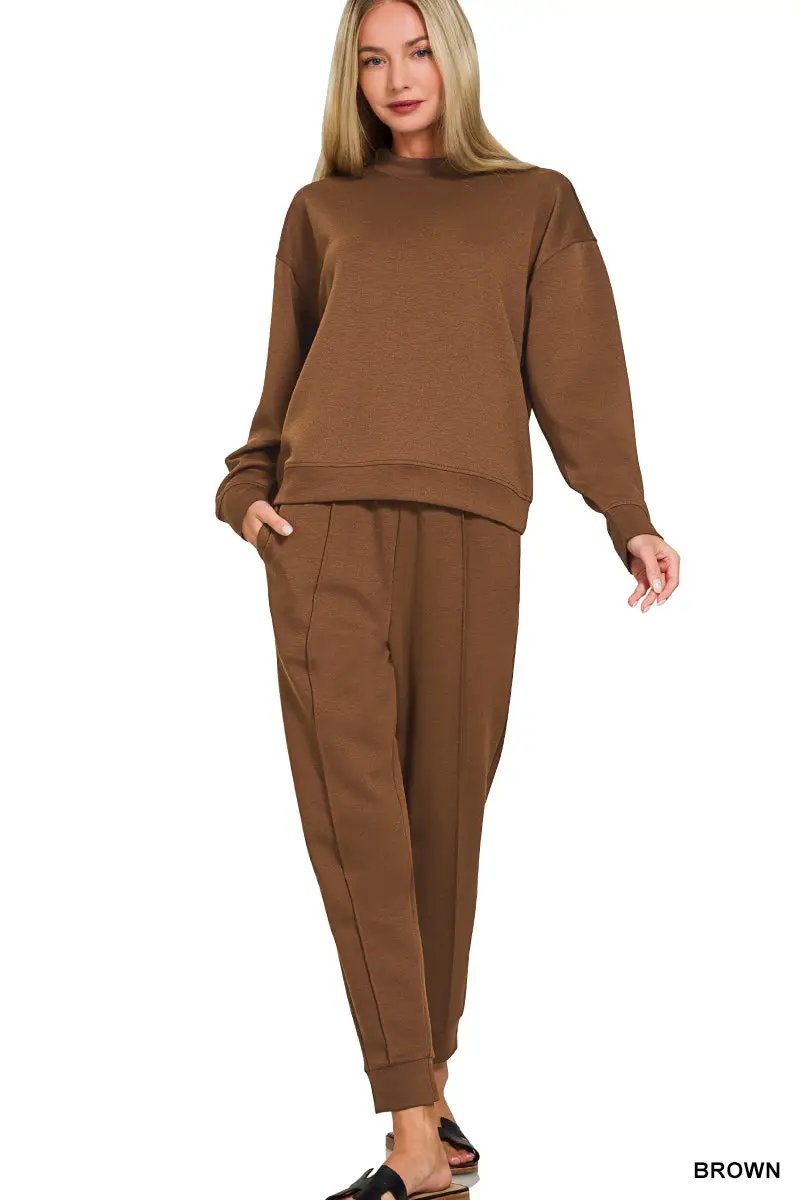 Zenana The Zenana Everyday Elevated Scuba Set - Outfit Sets