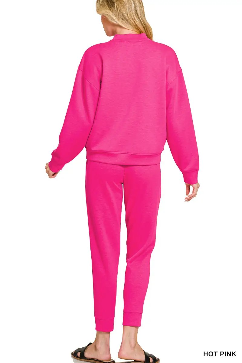 Zenana The Zenana Everyday Elevated Scuba Set - Outfit Sets