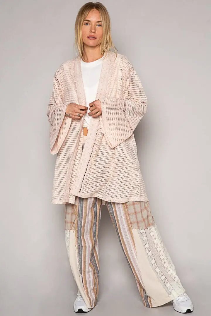POL Ruffle Sleeve Cardigan - Cardigans