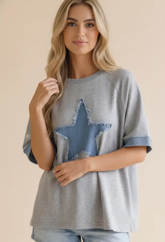 Haptics The Southern Star Patch Top - Shirts