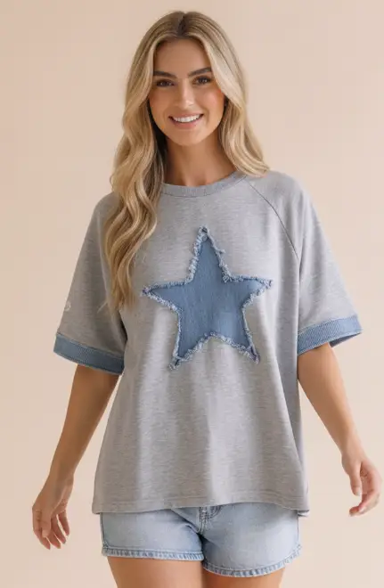 Haptics The Southern Star Patch Top - Shirts