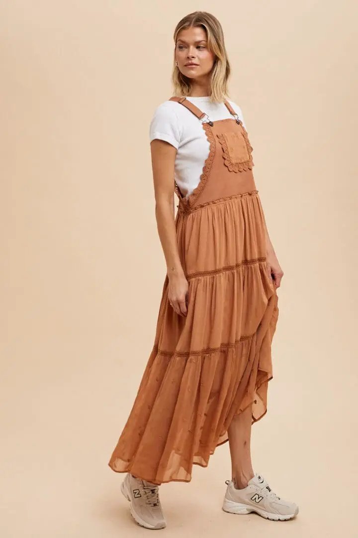 In Loom Skirtall with Lace Insets - Dresses