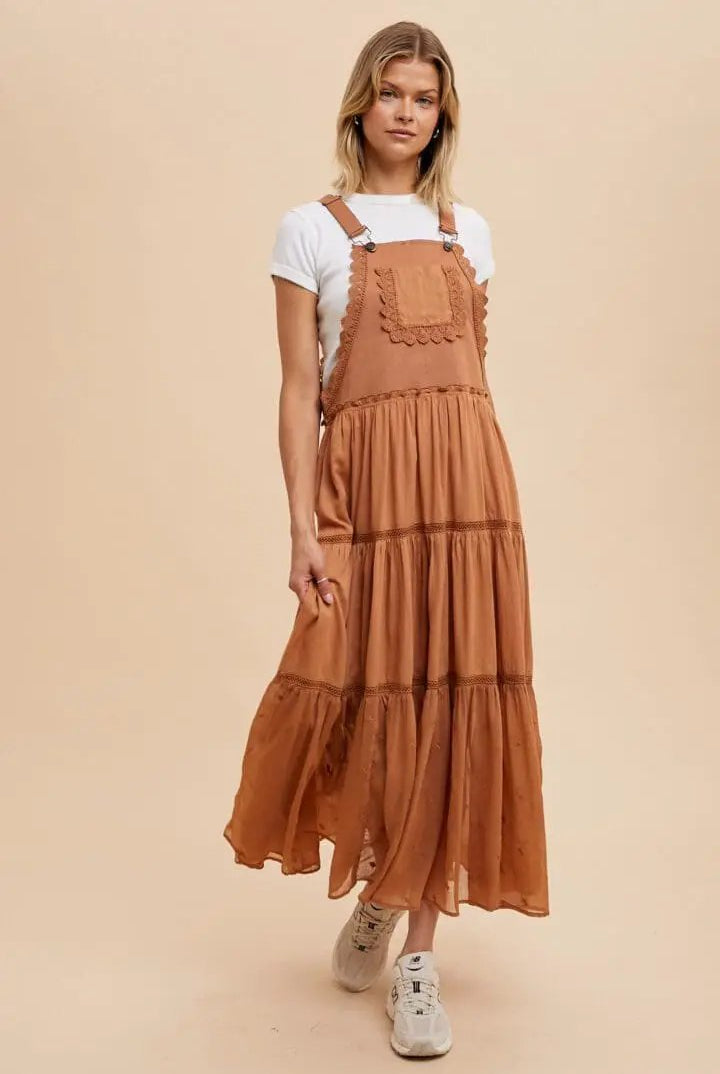 In Loom Skirtall with Lace Insets - Dresses