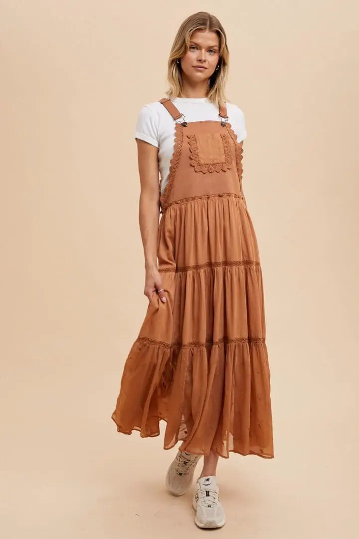 In Loom Skirtall with Lace Insets - Dresses