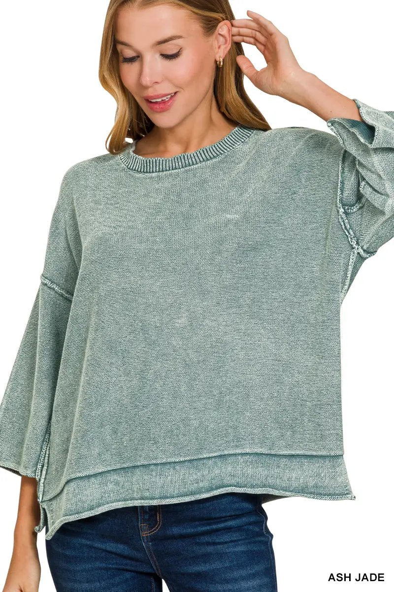 Zenana The Zenana All-Day Boxy Knit Top - Sweaters