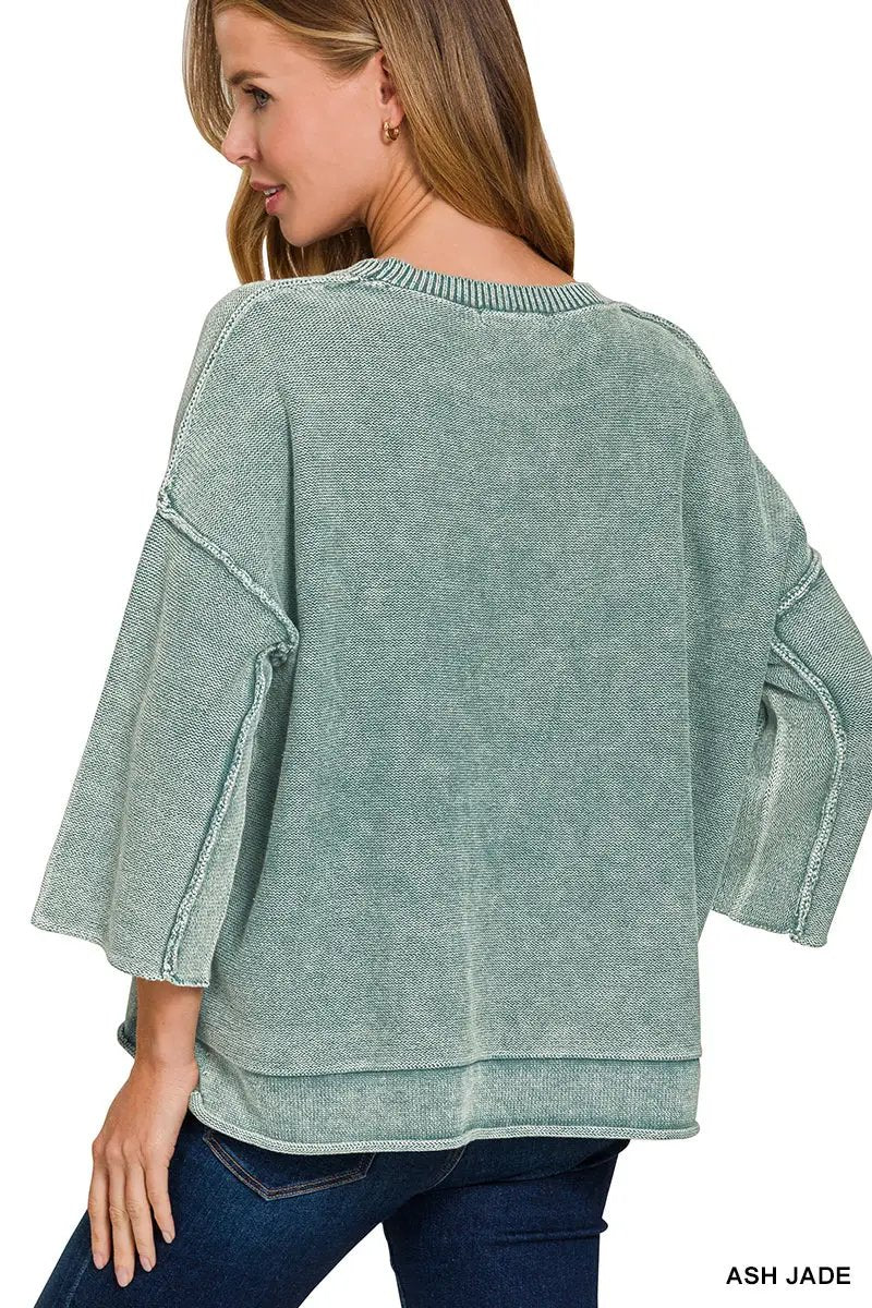 Zenana The Zenana All-Day Boxy Knit Top - Sweaters