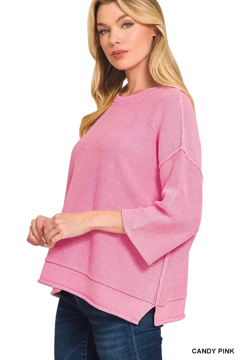 Zenana The Zenana All-Day Boxy Knit Top - Sweaters