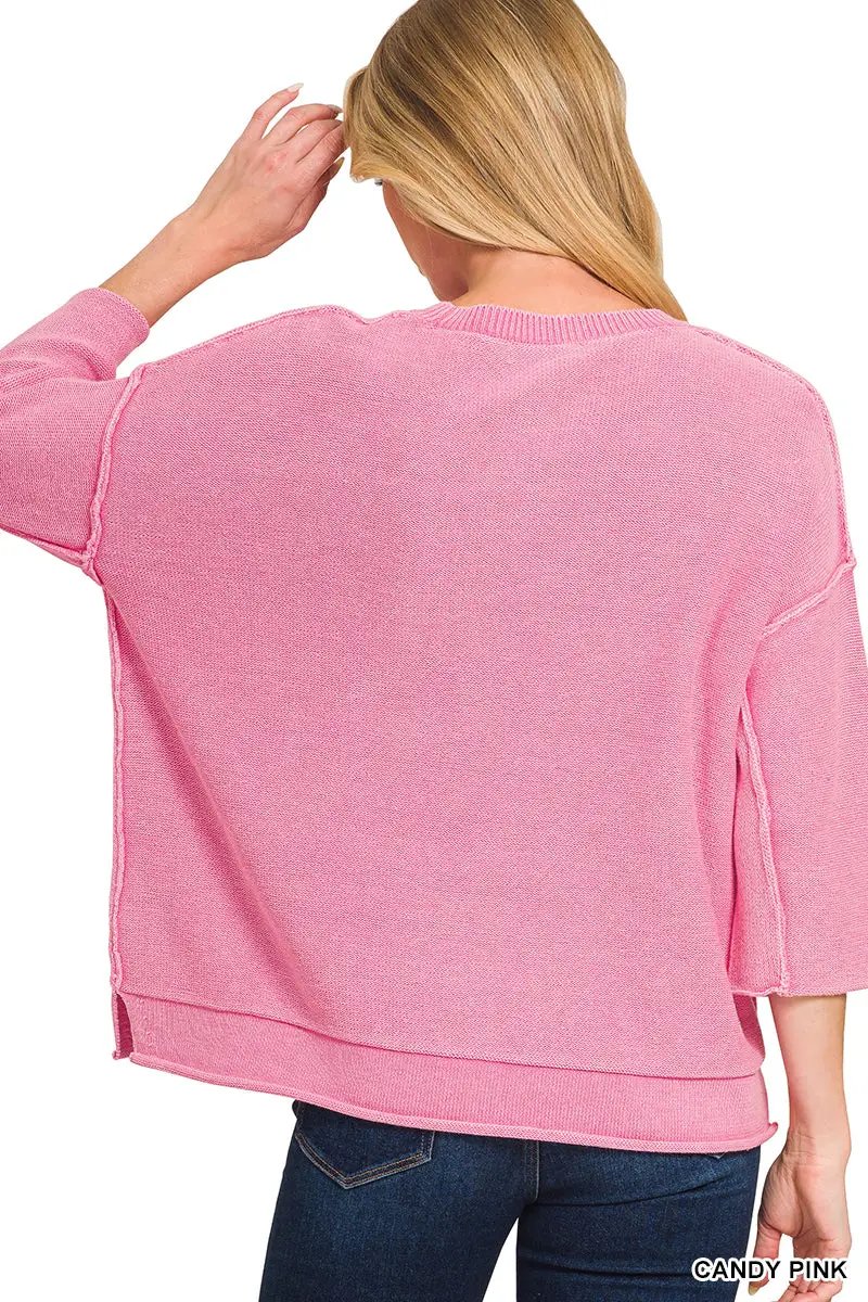 Zenana The Zenana All-Day Boxy Knit Top - Sweaters