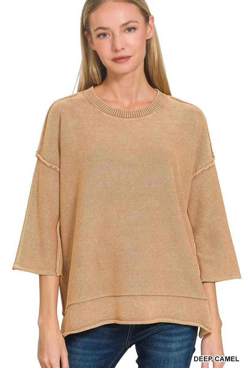 Zenana The Zenana All-Day Boxy Knit Top - Sweaters