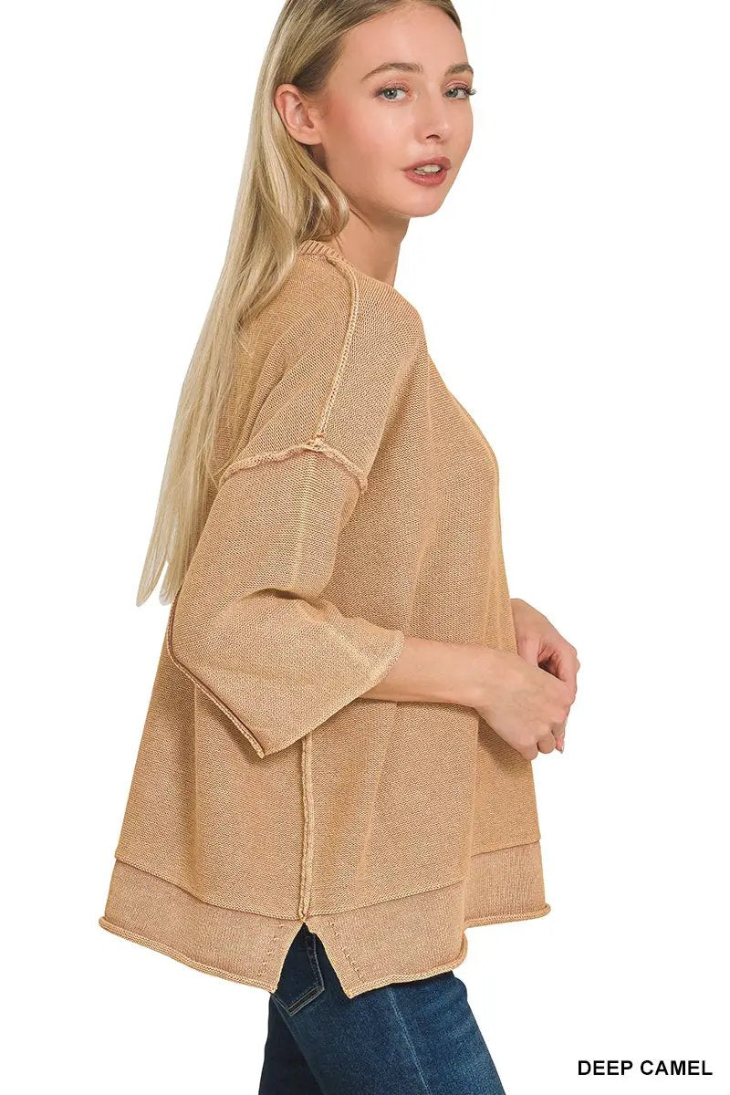 Zenana The Zenana All-Day Boxy Knit Top - Sweaters