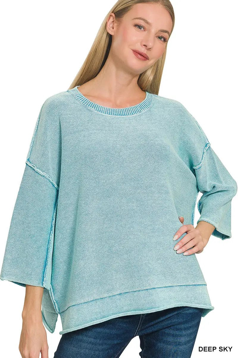 Zenana The Zenana All-Day Boxy Knit Top - Sweaters