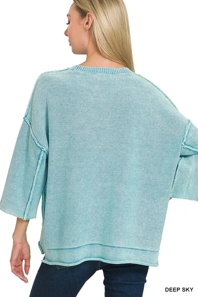 Zenana The Zenana All-Day Boxy Knit Top - Sweaters