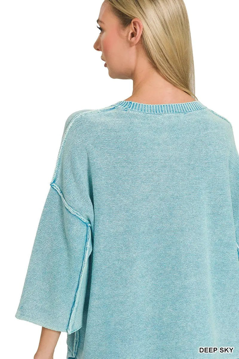 Zenana The Zenana All-Day Boxy Knit Top - Sweaters