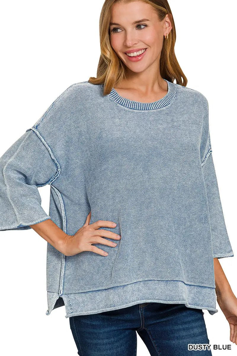 Zenana The Zenana All-Day Boxy Knit Top - Sweaters
