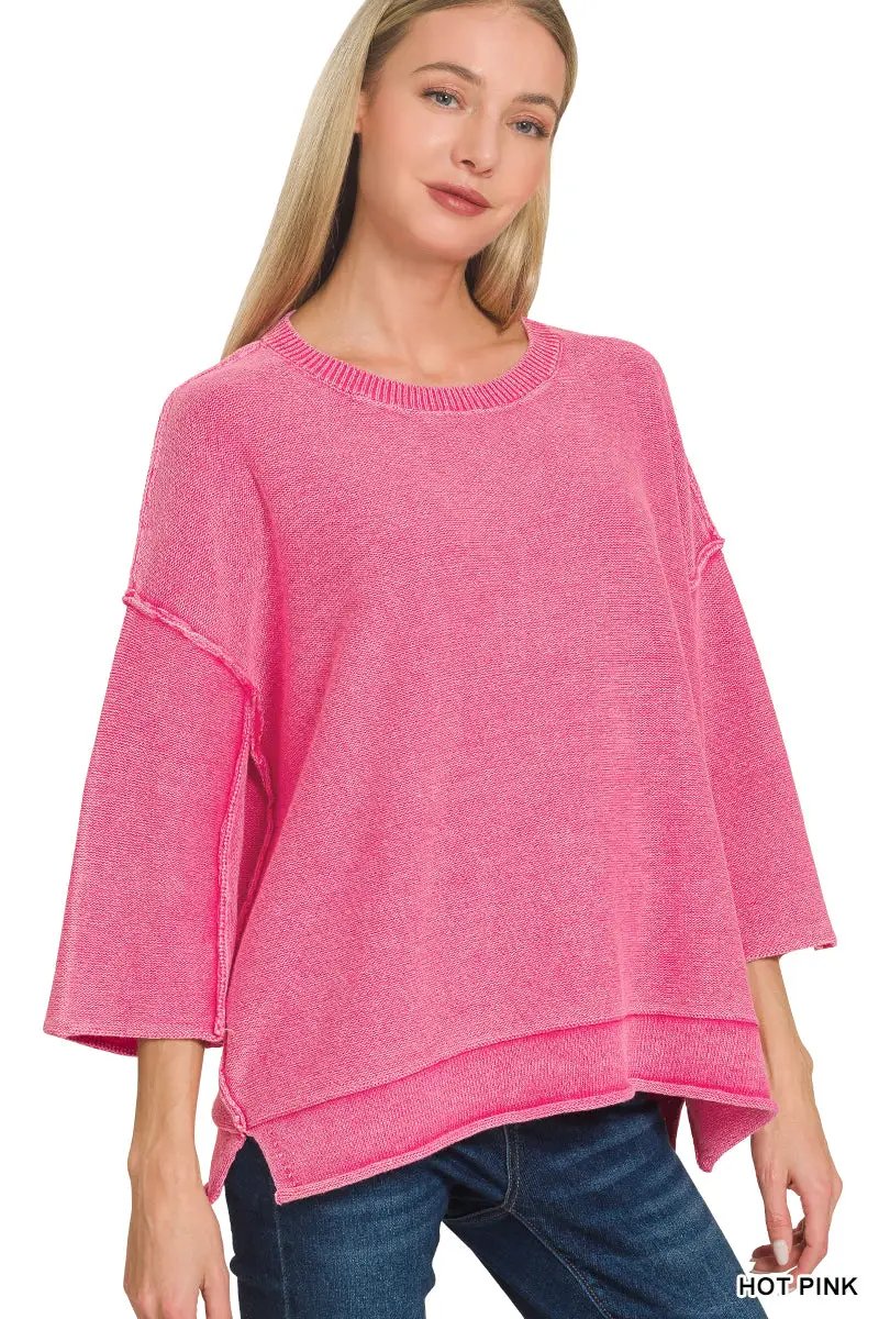 Zenana The Zenana All-Day Boxy Knit Top - Sweaters
