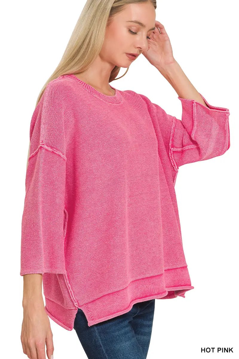 Zenana The Zenana All-Day Boxy Knit Top - Sweaters