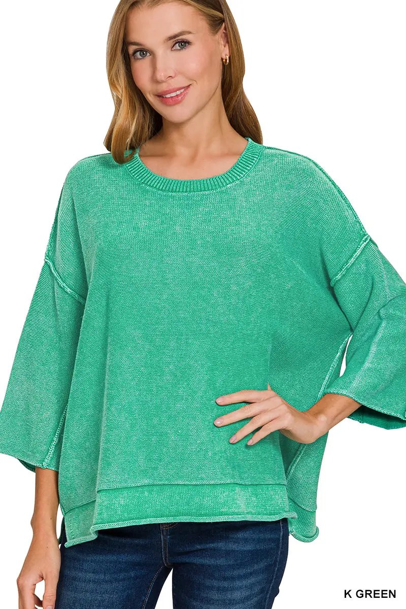 Zenana The Zenana All-Day Boxy Knit Top - Sweaters