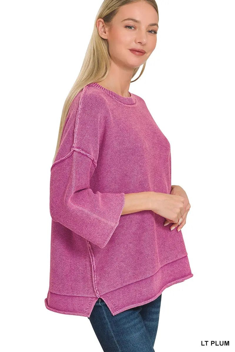 Zenana The Zenana All-Day Boxy Knit Top - Sweaters