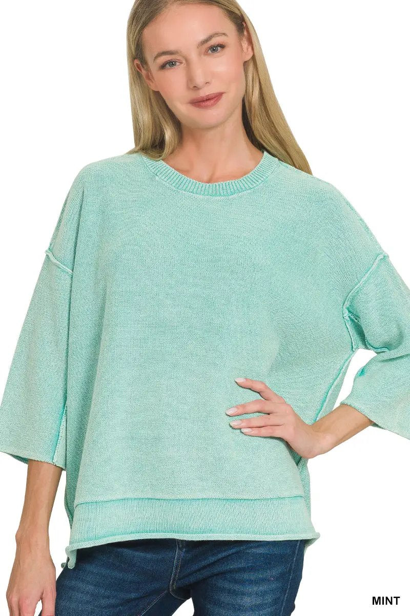 Zenana The Zenana All-Day Boxy Knit Top - Sweaters