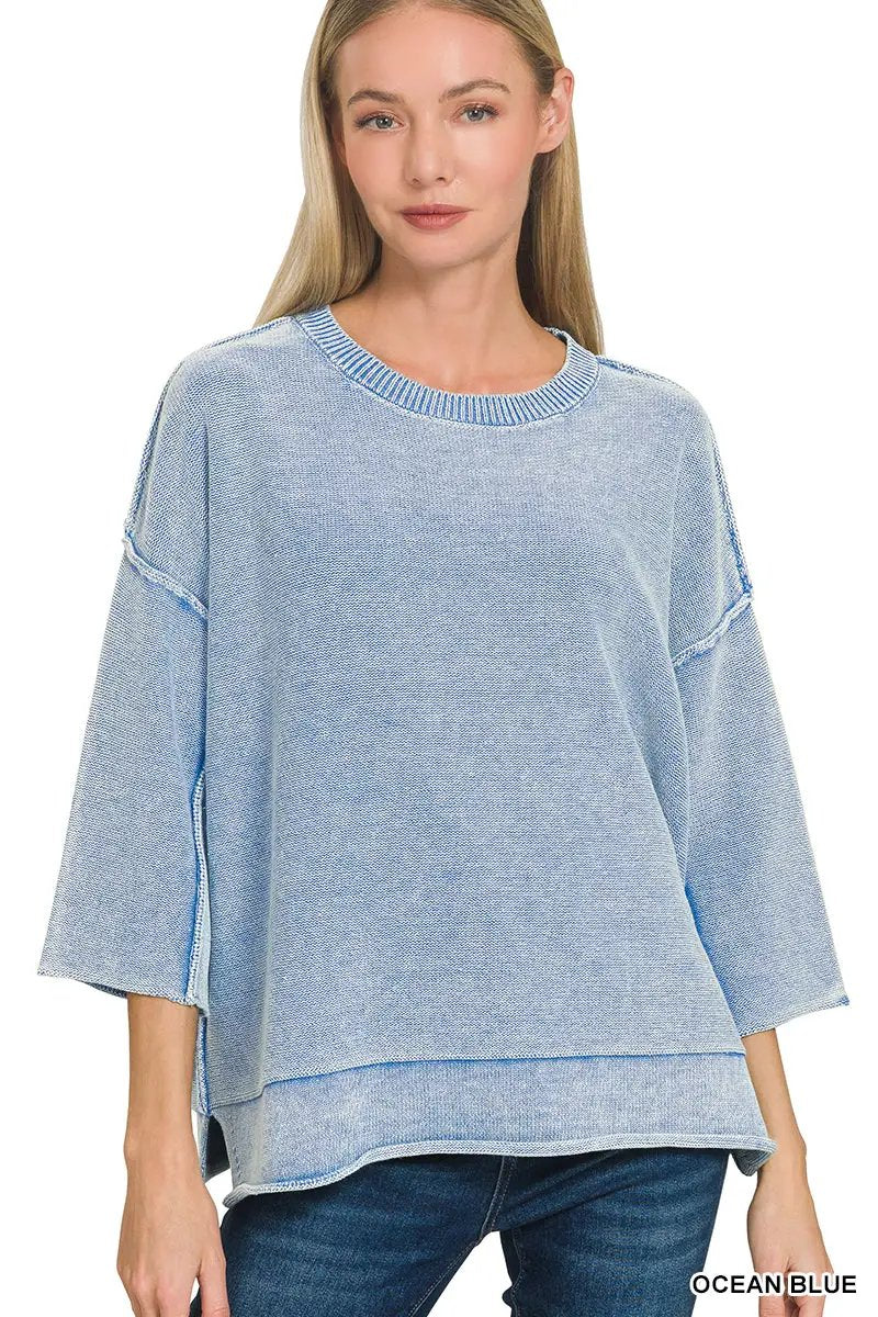 Zenana The Zenana All-Day Boxy Knit Top - Sweaters