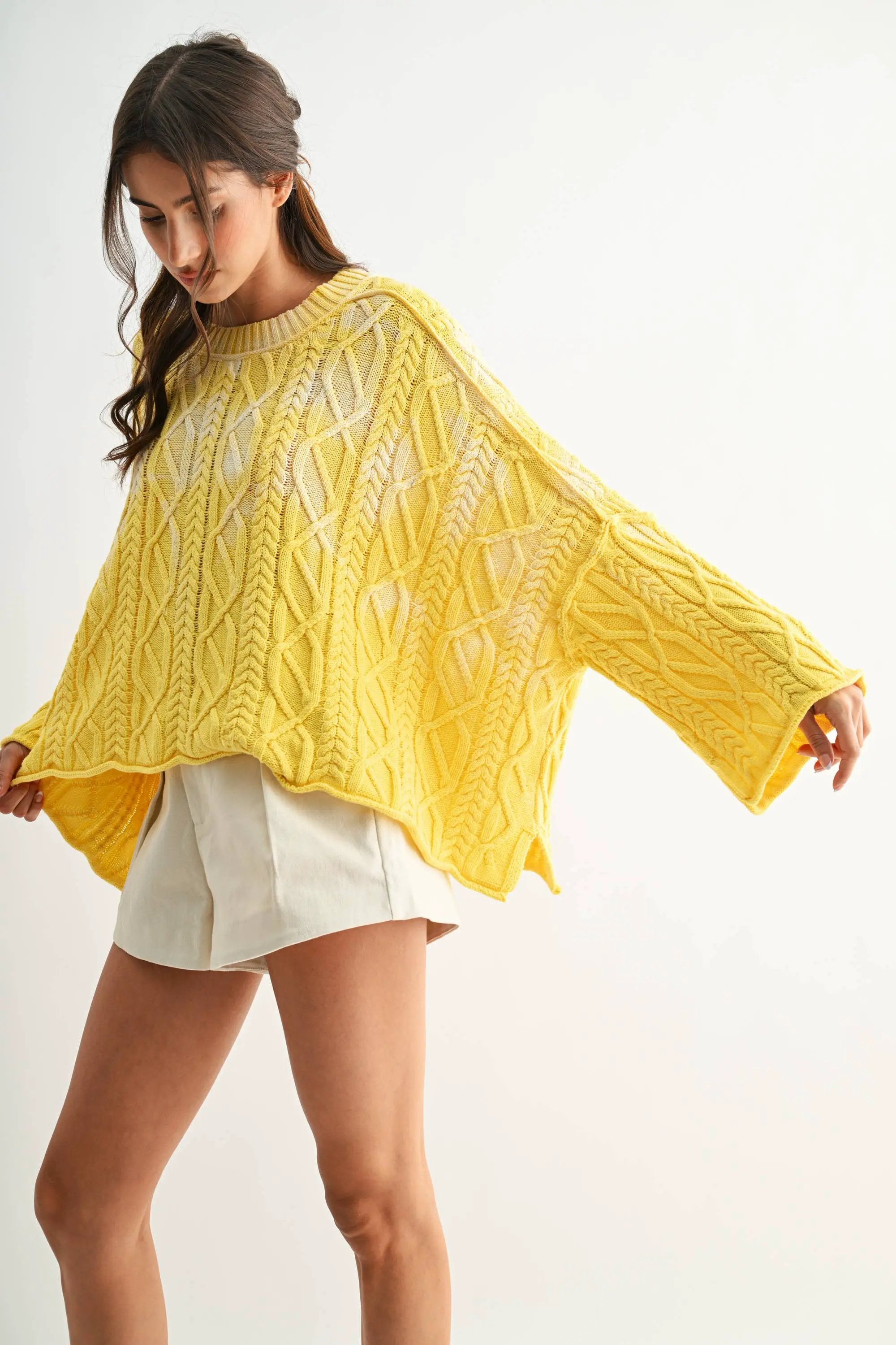 Camellia The Washed Ashore Sweater in Yellow - Sweaters
