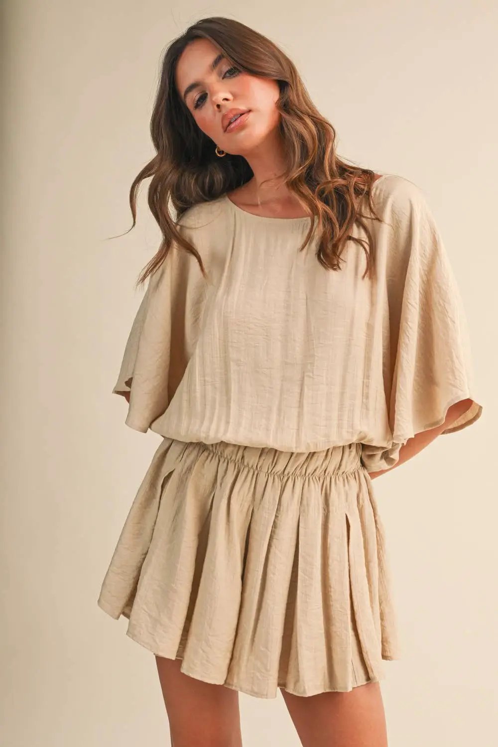 Klesis The Sandstone Breeze Crinkle Flutter Romper - One-Pieces